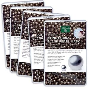 Earth Therapeutics Brightening Black Pearl Mask - 5 Pack Skin Therapy